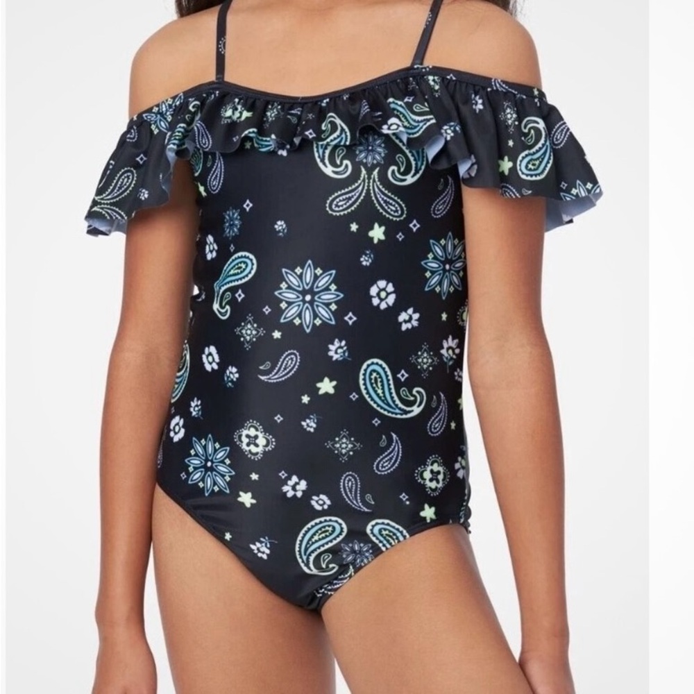 Justice Black One Piece Swimwear with Elegant Design
